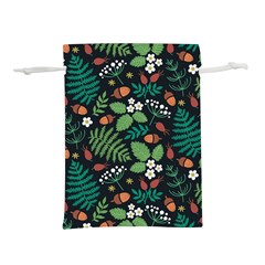 Pattern Forest Leaf Flower Motif Lightweight Drawstring Pouch (L) from ArtsNow.com Back