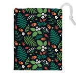 Pattern Forest Leaf Flower Motif Drawstring Pouch (4XL)