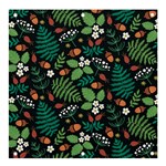 Pattern Forest Leaf Flower Motif Banner and Sign 4  x 4 