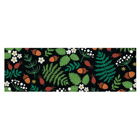 Pattern Forest Leaf Flower Motif Banner and Sign 6  x 2  from ArtsNow.com Front