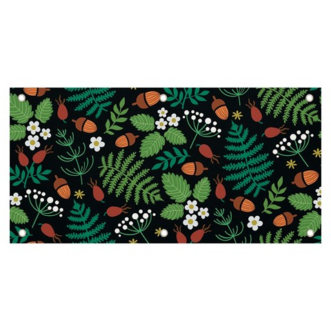 Pattern Forest Leaf Flower Motif Banner and Sign 6  x 3  from ArtsNow.com Front