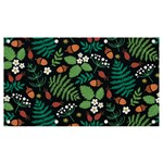 Pattern Forest Leaf Flower Motif Banner and Sign 7  x 4 