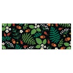 Pattern Forest Leaf Flower Motif Banner and Sign 8  x 3 