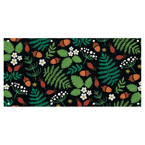 Pattern Forest Leaf Flower Motif Banner and Sign 8  x 4  from ArtsNow.com Front