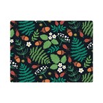Pattern Forest Leaf Flower Motif Premium Plush Fleece Blanket (Mini)