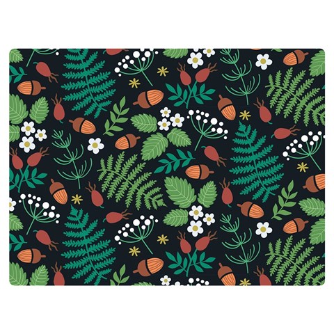 Pattern Forest Leaf Flower Motif Two Sides Premium Plush Fleece Blanket (Extra Small) from ArtsNow.com 40 x30  Blanket Front