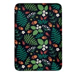 Pattern Forest Leaf Flower Motif Rectangular Glass Fridge Magnet (4 pack)