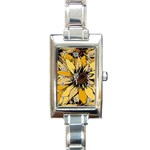 Colorful Seamless Floral Pattern Rectangle Italian Charm Watch