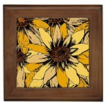 Colorful Seamless Floral Pattern Framed Tile