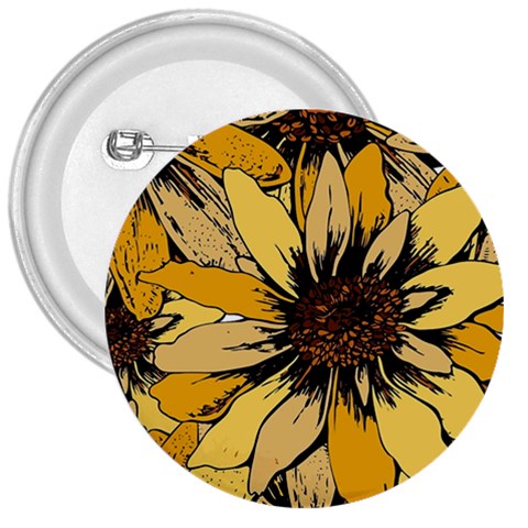 Colorful Seamless Floral Pattern 3  Buttons from ArtsNow.com Front