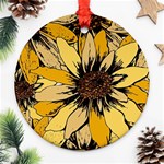 Colorful Seamless Floral Pattern Ornament (Round)