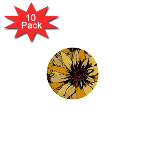 Colorful Seamless Floral Pattern 1  Mini Buttons (10 pack)  from ArtsNow.com Front