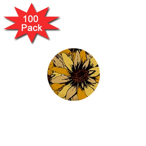 Colorful Seamless Floral Pattern 1  Mini Buttons (100 pack)  from ArtsNow.com Front
