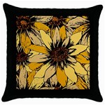 Colorful Seamless Floral Pattern Throw Pillow Case (Black)