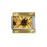 Colorful Seamless Floral Pattern Gold Trim Italian Charm (9mm)