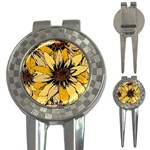 Colorful Seamless Floral Pattern 3-in-1 Golf Divots