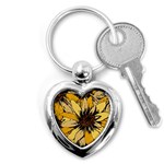 Colorful Seamless Floral Pattern Key Chain (Heart)