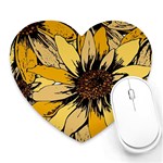 Colorful Seamless Floral Pattern Heart Mousepad