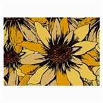 Colorful Seamless Floral Pattern Large Glasses Cloth (2 Sides)