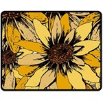Colorful Seamless Floral Pattern Fleece Blanket (Medium)