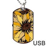 Colorful Seamless Floral Pattern Dog Tag USB Flash (Two Sides)