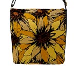 Colorful Seamless Floral Pattern Flap Closure Messenger Bag (L)
