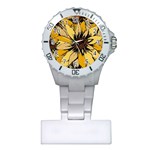 Colorful Seamless Floral Pattern Plastic Nurses Watch