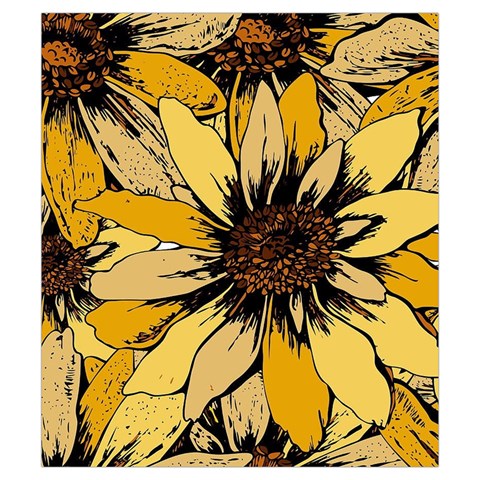 Colorful Seamless Floral Pattern Drawstring Pouch (Small) from ArtsNow.com Front