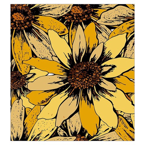 Colorful Seamless Floral Pattern Drawstring Pouch (Large) from ArtsNow.com Front