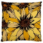 Colorful Seamless Floral Pattern Standard Premium Plush Fleece Cushion Case (Two Sides)