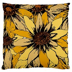 Colorful Seamless Floral Pattern Large Premium Plush Fleece Cushion Case (Two Sides) from ArtsNow.com Back