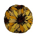 Colorful Seamless Floral Pattern Standard 15  Premium Flano Round Cushions