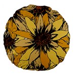 Colorful Seamless Floral Pattern Large 18  Premium Flano Round Cushions