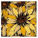 Colorful Seamless Floral Pattern Square Satin Scarf (36  x 36 )