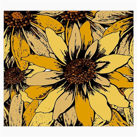 Colorful Seamless Floral Pattern Roll Up Canvas Pencil Holder (S) from ArtsNow.com Front
