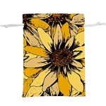 Colorful Seamless Floral Pattern Lightweight Drawstring Pouch (XL)