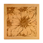Colorful Seamless Floral Pattern Wood Photo Frame Cube