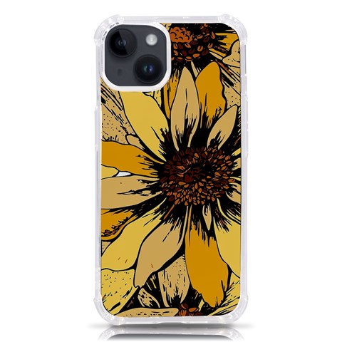 Colorful Seamless Floral Pattern iPhone 14 TPU UV Print Case from ArtsNow.com Front