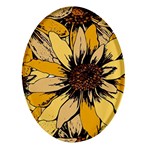 Colorful Seamless Floral Pattern Oval Glass Fridge Magnet (4 pack)