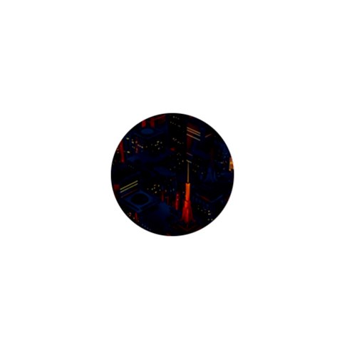 Architecture City Pixel Art 1  Mini Buttons from ArtsNow.com Front