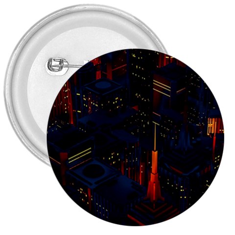 Architecture City Pixel Art 3  Buttons from ArtsNow.com Front