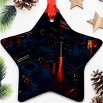 Architecture City Pixel Art Ornament (Star)