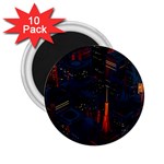 Architecture City Pixel Art 2.25  Magnets (10 pack) 
