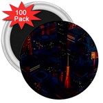 Architecture City Pixel Art 3  Magnets (100 pack)