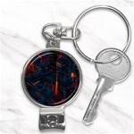 Architecture City Pixel Art Nail Clippers Key Chain