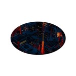 Architecture City Pixel Art Sticker (Oval)