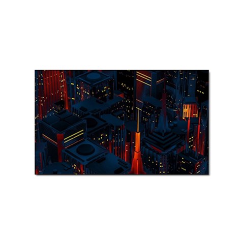 Architecture City Pixel Art Sticker Rectangular (10 pack) from ArtsNow.com Front
