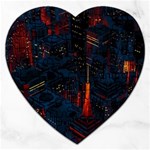 Architecture City Pixel Art Jigsaw Puzzle (Heart)