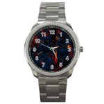 Architecture City Pixel Art Sport Metal Watch