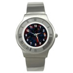 Architecture City Pixel Art Stainless Steel Watch